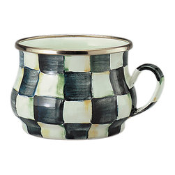 Courtly Check Enamel Cup | MacKenzie-Childs - Outdoor Drinkware