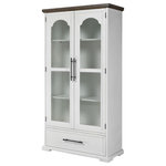 Elk Home - Elk Home 17221 Locksmith - 78" 2-Door 1-Drawer Cabinet with Bookcase Shelves - The Locksmith collection is designed to perfectlyLocksmith 78" 2-Door Off-White/Millstone *UL Approved: YES Energy Star Qualified: n/a ADA Certified: n/a  *Number of Lights:   *Bulb Included:No *Bulb Type:No *Finish Type:Off-White/Millstone