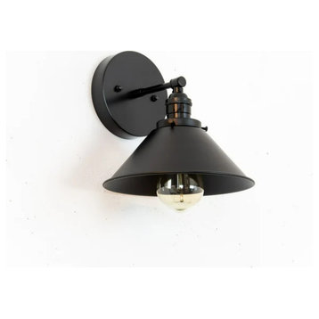 Burke 10 3/4" High Black and Brushed Nickel LED Wall Sconce