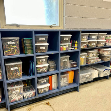 School Storage/Craft Room Organization