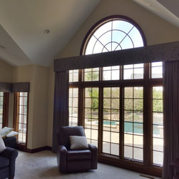 Custom Draperies with Coordinating Cornice - Window Treatments