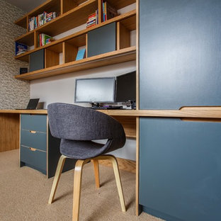 サセックスのモダンスタイルのおしゃれなホームオフィス・仕事部屋の写真