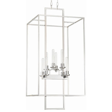 Craftmade 41538 Cubic 8 Light 20-1/2"W Cage Chandelier - Chrome