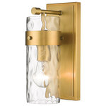 Z-Lite - Fontaine 1 Light Bathroom Vanity Light, Rubbed Brass - This 1 light Vanity Light from the Fontaine collection by Z-Lite will enhance your home with a perfect mix of form and function. The features include a Rubbed Brass finish applied by experts.