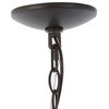 Abril 12.5" 1-Light Iron/Wood Bead LED Pendant, Oil Rubbed Bronze/Brown