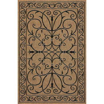 Nuloom Indoor/Outdoor Krem Brown Rug, Brown 5'3"x7'9'