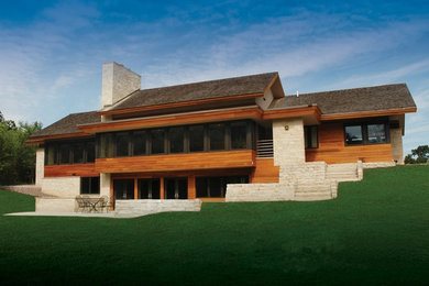 Contemporary exterior home idea in Milwaukee