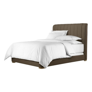 Curations Limited Brown Linen Harlan Bed