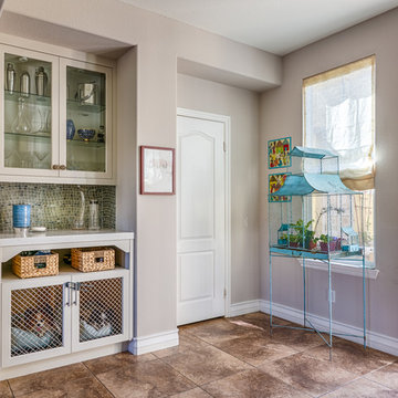 Remodeled Cabinets with Built-in Dog Kennels