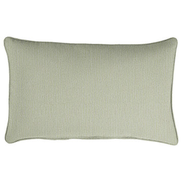 Sunbrella Outdoor Corded Pillow Single, Green, 12"Hx18"Wx6"D