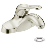 Designers Impressions - Satin Nickel Single Handle Lavatory Vanity Faucet - Washerless Valve