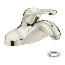 Designers Impressions - Satin Nickel Single Handle Lavatory Vanity Faucet - Bathroom Sink Faucets