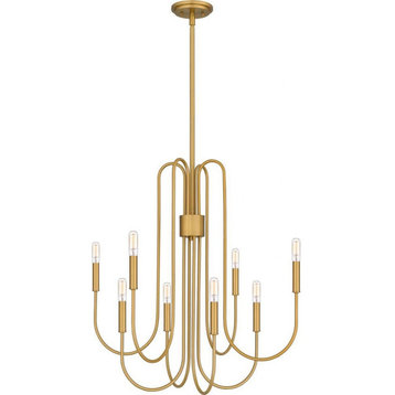8 Light Chandelier In Modern Style-28.75 Inches Tall and 28 Inches Wide-Brushed