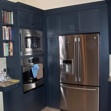 Kitchen Remodel with Blue Cabinets