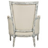 Isla Barnwood Grey Linen French Country Salon Chair