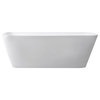 Avanity Versastone 67" Free Standing Solid Surface Soaking Tub With Center Drain