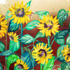 Sunflowrr field art, Sunflower painting, landscape sunflower field art, texture