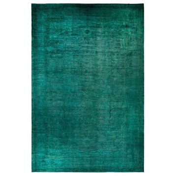 Vibrance, One-of-a-Kind Hand-Knotted Area Rug Blue, 12' 4" x 18' 3"