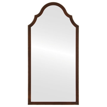 Vienne Framed Full Length Mirror, Peaks Cathedral, 23.4"x47.4", Sunset Gold