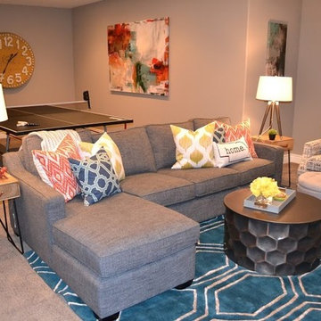 Jewel Toned Basement