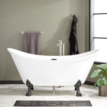 Brenham Acrylic Clawfoot Tub - Lion Paw Feet