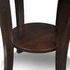 Leick Furniture Boa Round Wood End Table in Chocolate Cherry