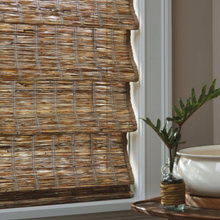 Megan Frederick Woven Wood Roman Shades