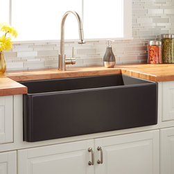 30" REINHARD FIRECLAY FARMHOUSE SINK - DARK GRAY - Kitchen Sinks