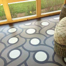 Painted concrete floors