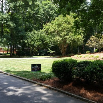 Walkways, retaining walls, patio with fire pit!