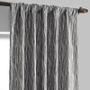 Faux Silk Jacquard Darkening Curtains 1 Panel, Tiger Stripe Grey, 50w X 108l
