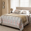 Baxton Studio Hampton Light Beige Fabric Upholstered Full Size Bed