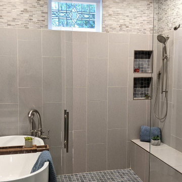 Stylish bath remodel- Check out the tub!!!