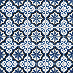 Navy Blue Medallion Cement Tile - Wall And Floor Tile