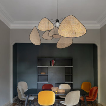 Une salle à manger chic, bien dans l'air du temps