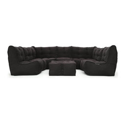 Mod 6 Lounge Max - Black Sapphire - Corner Sofas