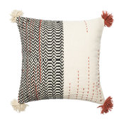 Loloi Inc. 22"x22" Pillow, Black and Ivory