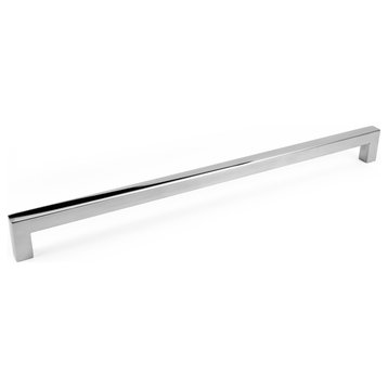 Celeste Square Bar Pull Cabinet Handle Polished Chrome Stainless 12mm, 12.5"