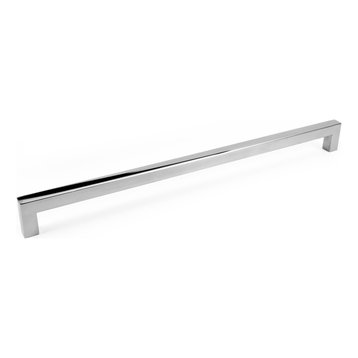 Celeste Square Bar Pull Cabinet Handle Polished Chrome Stainless 12mm, 12.5"