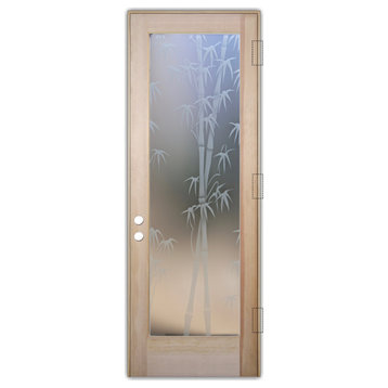 Front Door - Bamboo Shoots - Douglas Fir (stain grade) - 36" x 80" - Knob on...