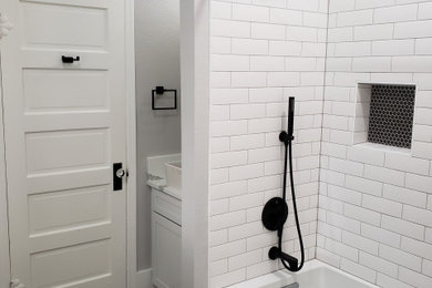 Inspiration for a modern bathroom remodel in Portland