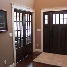 White Trim Dark Doors
