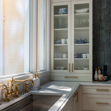 Gilded Pastel Kitchen Renovation In Bethesda