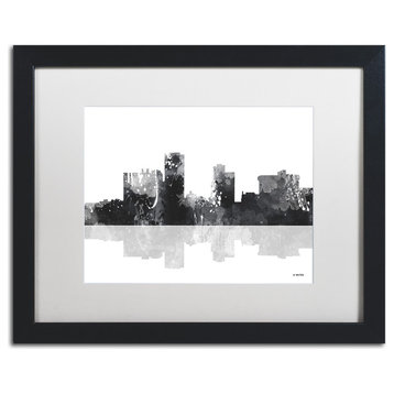 Watson 'Little Rock Arkansas Skyline' Art, Black Frame, 16"x20", White Matte