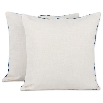 Novica Handmade Midnight Glory Cotton Cushion Covers (Pair)