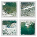 Marmont Hill Inc. - 4-Piece "Splashing Surf" Quadriptych Set, 36"x36" - (4) panels of 18x18