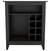 DEPOT E-SHOP Athens Kava Bar Cabnet, 16 Bult-n Wne Rack, Two Door
