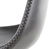 Duke Industrial Adjustable Barstool, Black Metal/Gray Faux Leather, Set of 2
