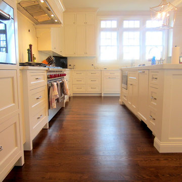 LOCUST VALLEY: 4" SELECT WHITE OAK SUPPLY/INSTALL & FINISH W DARK WALNUT/TRAFFIC