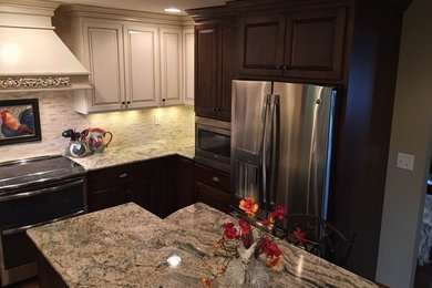 This is an example of a traditional kitchen in Denver with stainless steel appliances.